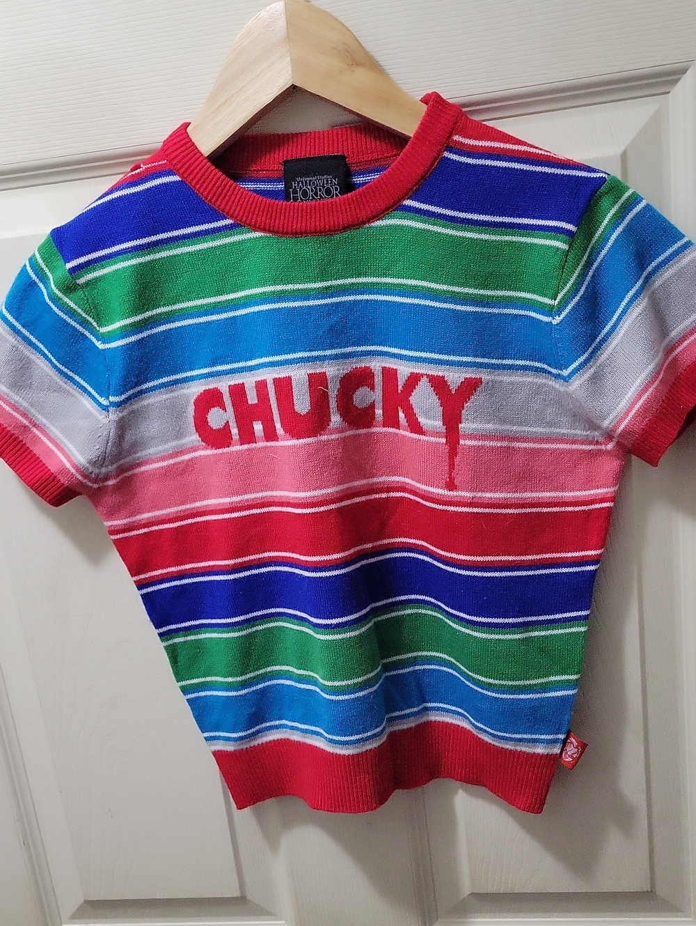 CHUCKY Striped Knit Crop Top - Multicolor